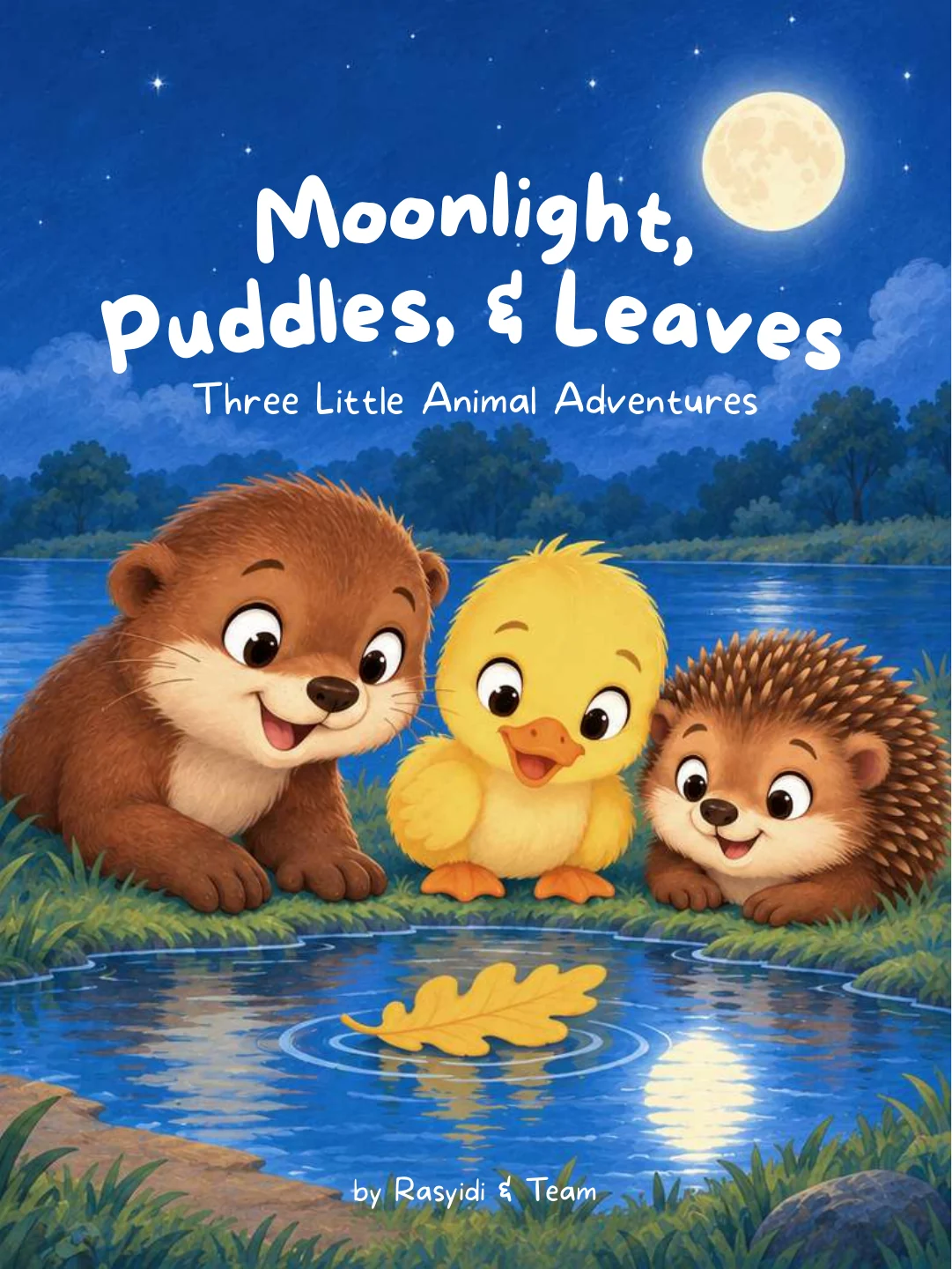 The cover of Moonlight, Puddles & Leaves.